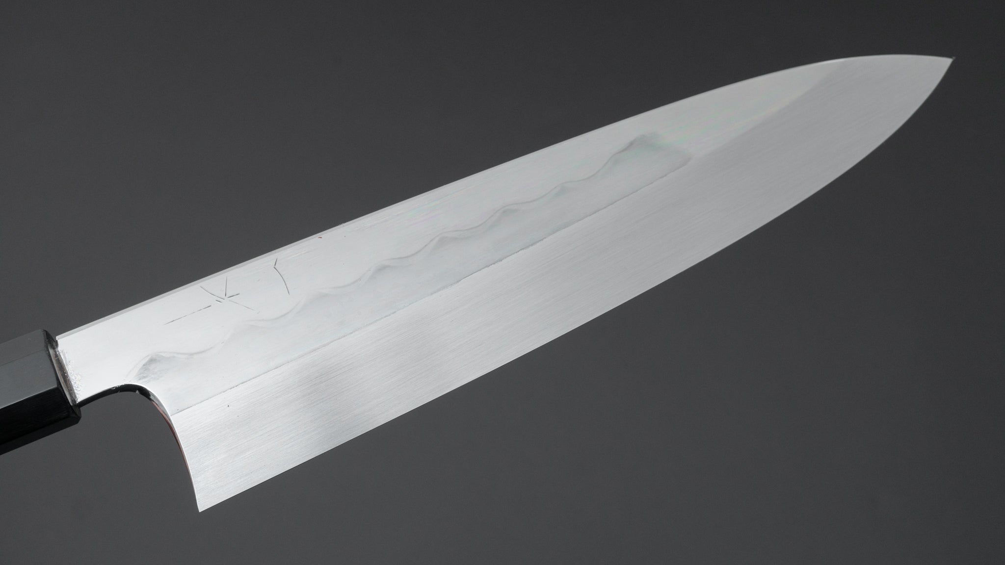 Hitohira Togashi White #1 Notaremon Mizu Honyaki Gyuto 240mm Japanese Chef Knife with Kurokaki Persimmon Handle (#082/Saya Included) - Perfect for Sushi, Sashimi & Precision Cutting