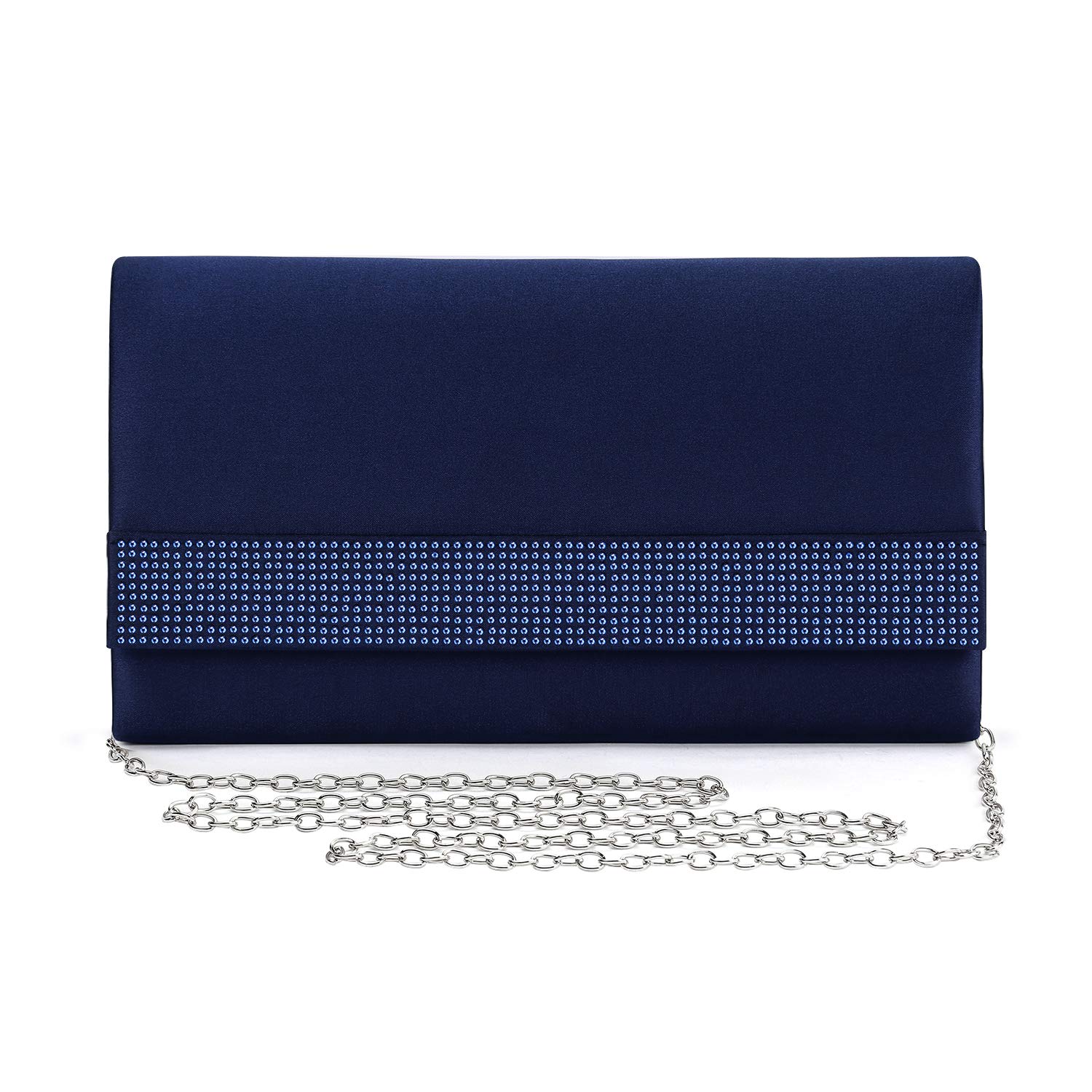 Sparkling Satin Rhinestone Evening Clutch Purse for Women - Elegant Party, Wedding, Prom & Bridal Handbag - Perfect for Formal Events, Dinners & Special Occasions