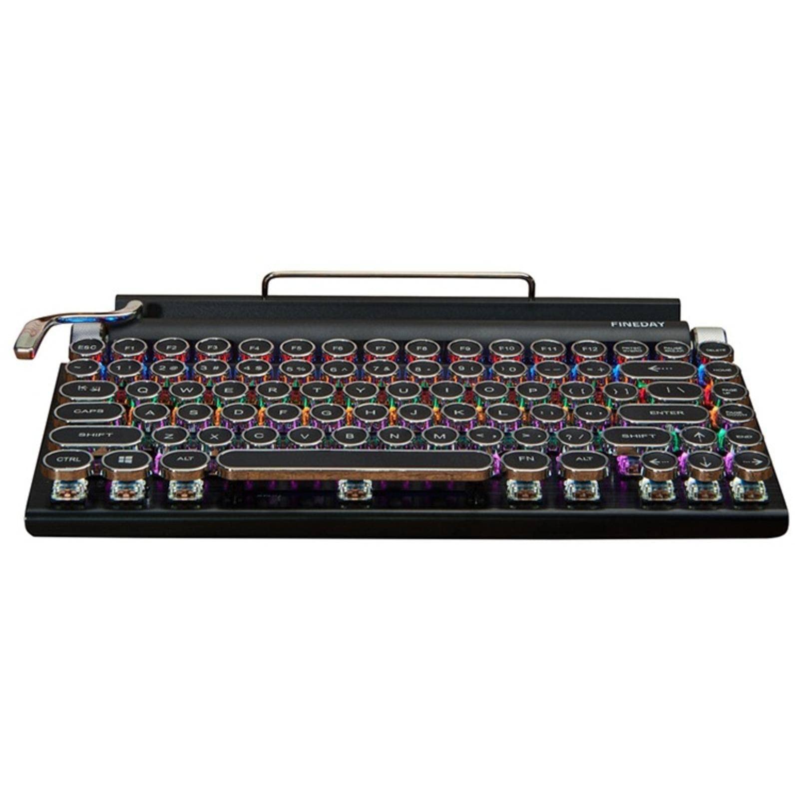 SAXTZDS 83-Key Wireless Bluetooth Mechanical Keyboard - Retro Punk Design, Flat Keycaps, Dual Mode (Wired/Wireless), Multi-Device Connectivity - Perfect for Gaming, Office Work & Home Use