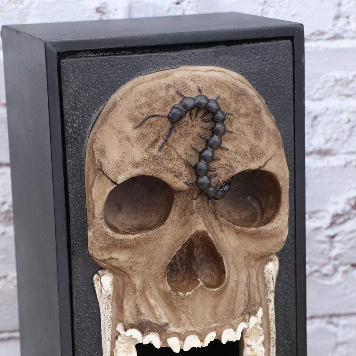 BESPORTBLE Skull Tissue Box Holder - Easter Island Inspired Paper Towel Dispenser for Bathroom & Home Decor - Perfect for Halloween, Gothic, and Themed Party Decorations