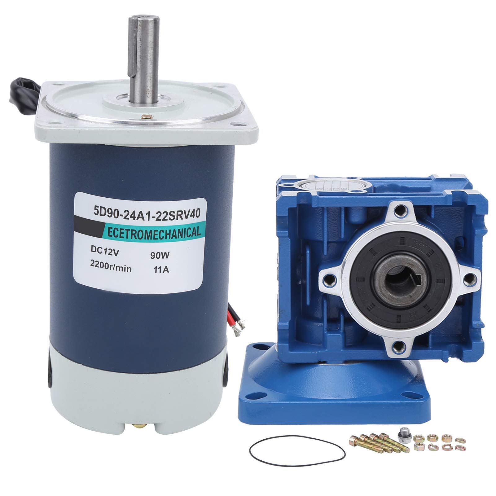 High Efficiency 2200 RPM Worm Geared Motor with Reduction Ratio - Perfect for Industrial Automation, Robotics, and CNC Controller Applications