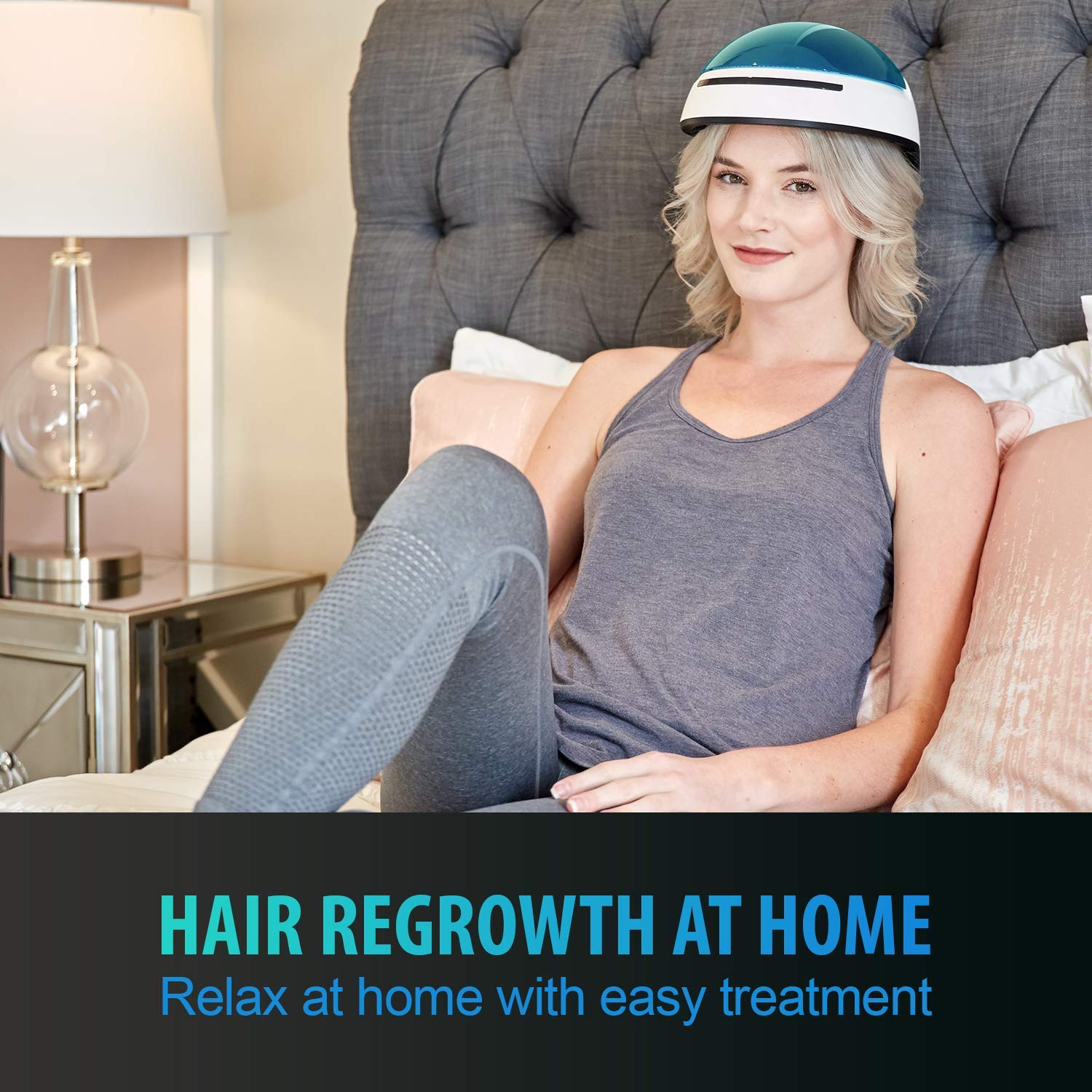FDA Cleared Laser Hair Growth Cap for Men & Women – Medical Grade Laser Helmet to Restore Thinning Hair & Reduce Hair Loss – At-Home Hair Regrowth Treatment for Daily Use (Blue) | Perfect for Home, Office & Travel Use