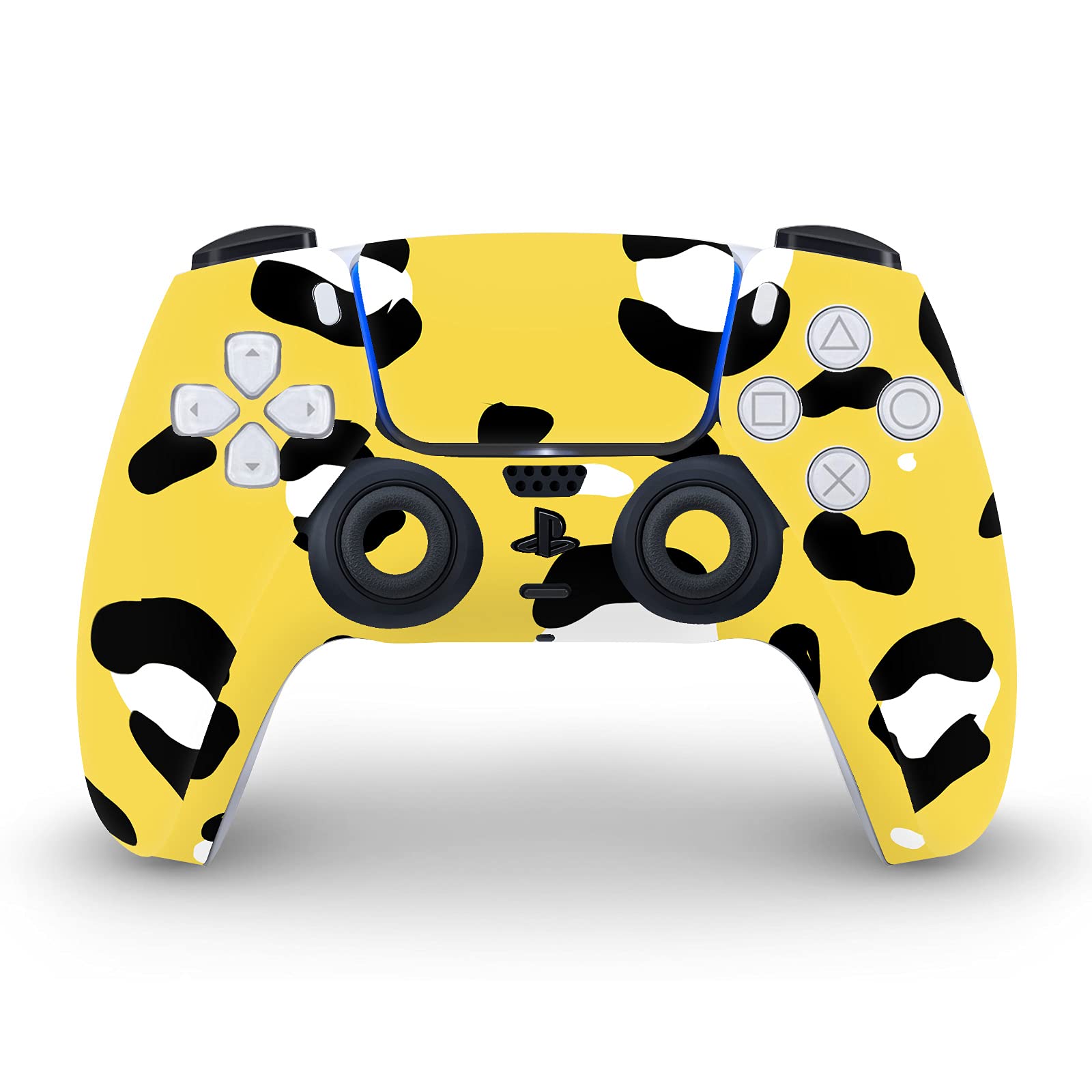 Yellow Leopard Art Matte Vinyl Skin Cover for Sony PS5 Digital Edition & DualSense Controller - Protective Gaming Decal for Playstation 5 Console & Accessories | Perfect for Gaming Setups & Themed Rooms