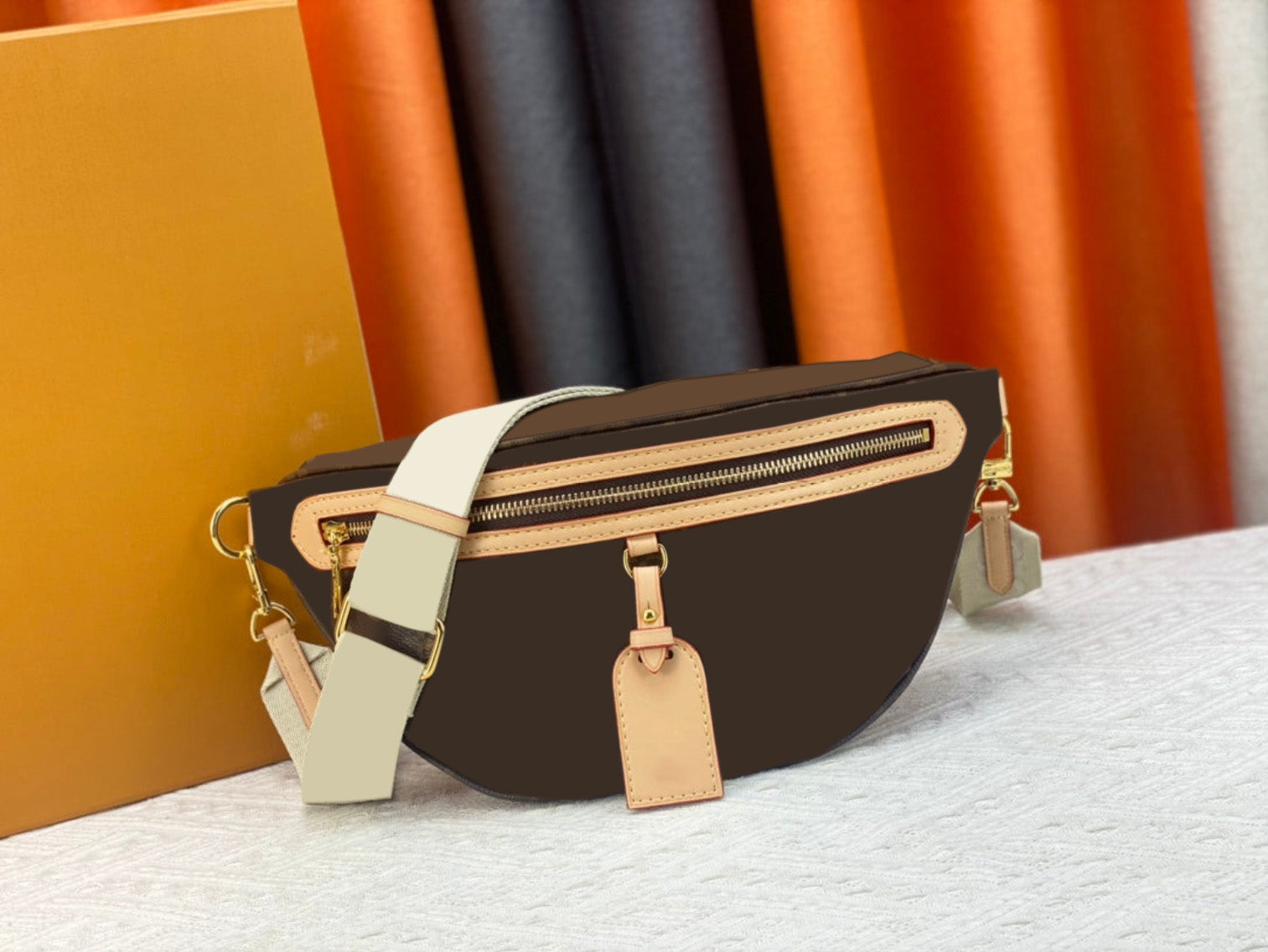 Premium Genuine Leather Waist Sling Bag - Crossbody Fanny Pack for Men & Women - Perfect for Travel, Hiking, Running, and Everyday Use