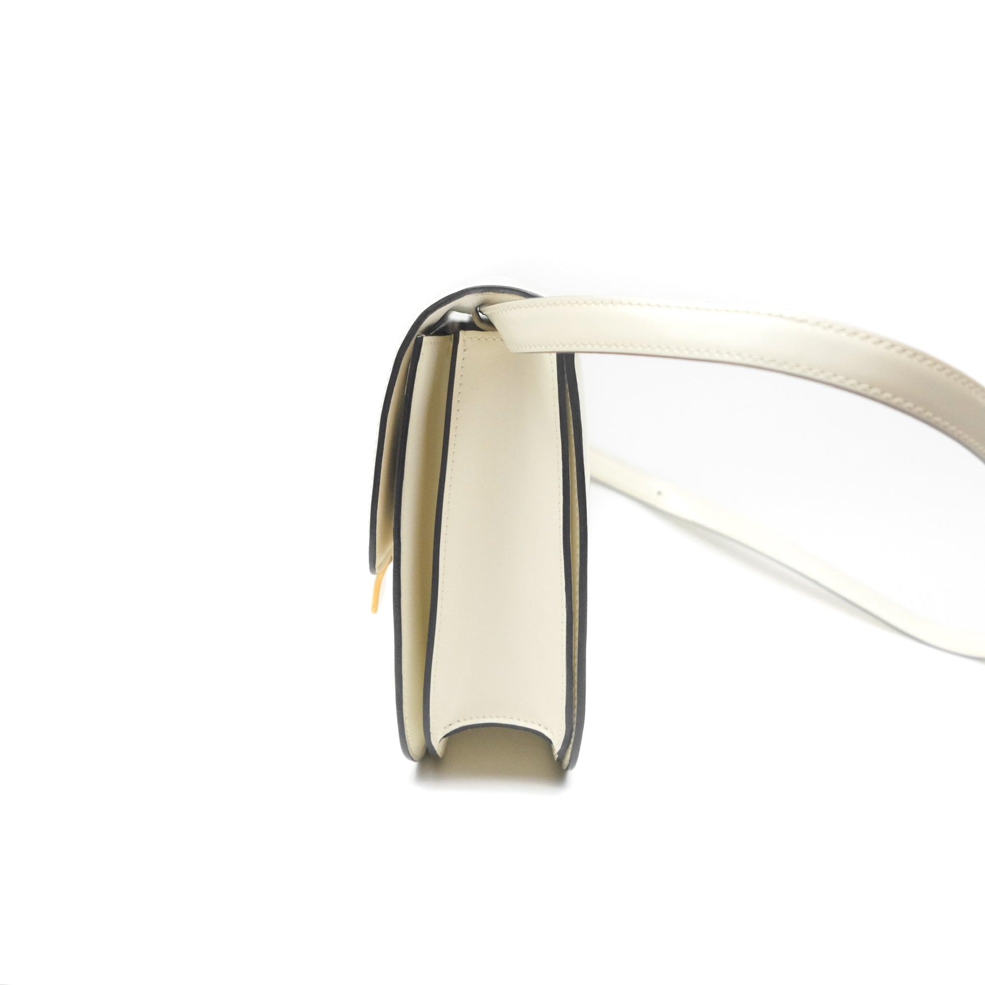 Celine Medium Classic Box Bag in White Patent Leather with Gold Hardware - Elegant Crossbody Purse for Women, Perfect for Work, Travel & Evening Events