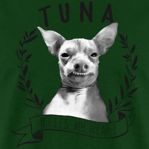 Spreadshirt Tuna Melts My Heart Crest Men's T-Shirt - Funny Graphic Tee for Casual Wear, Gifts & Everyday Outfits
