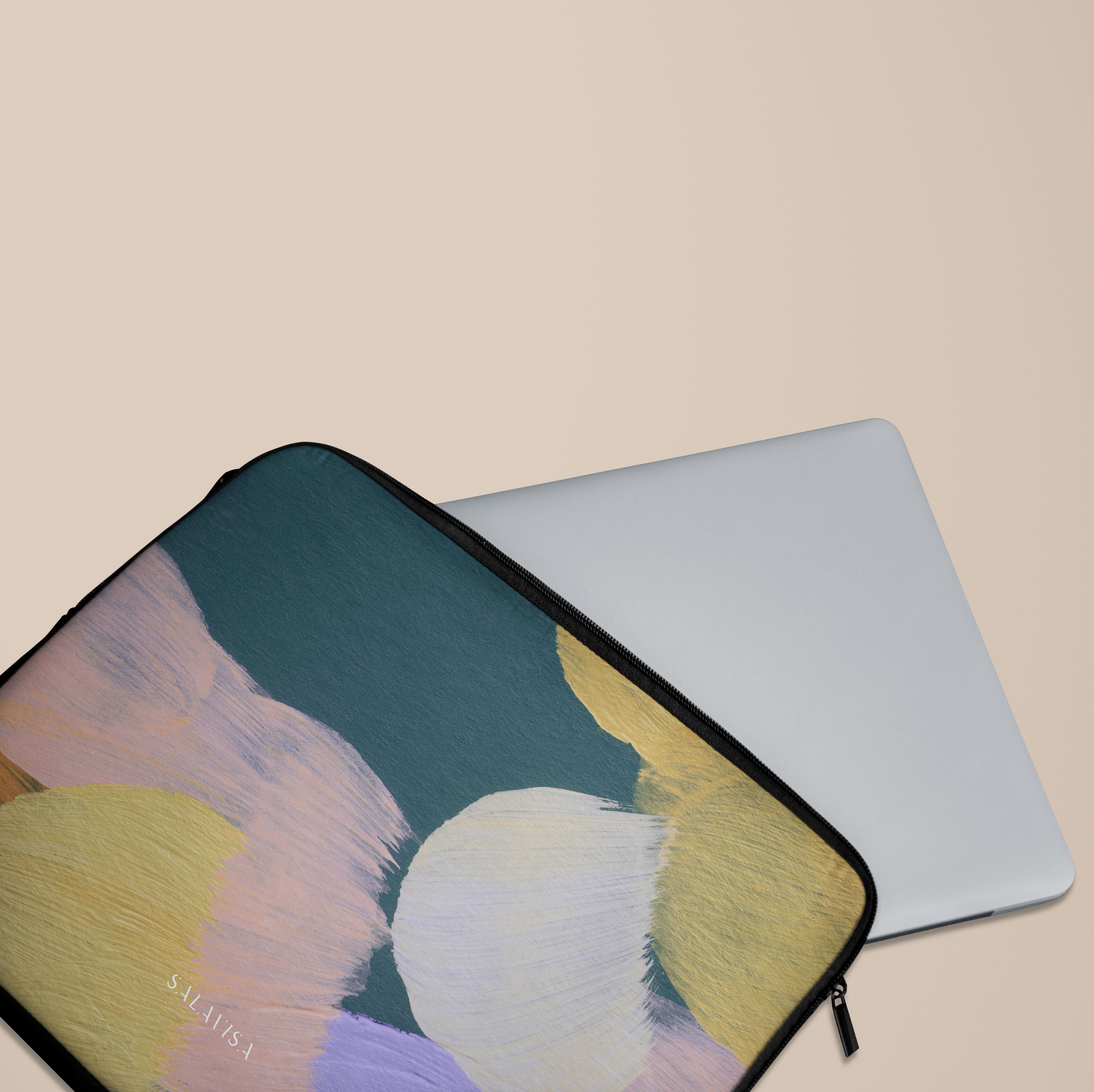 Premium Pale Canvas Laptop Sleeve - Protective 13-15 Inch MacBook & Notebook Case - Lightweight & Durable for Work, Travel & School