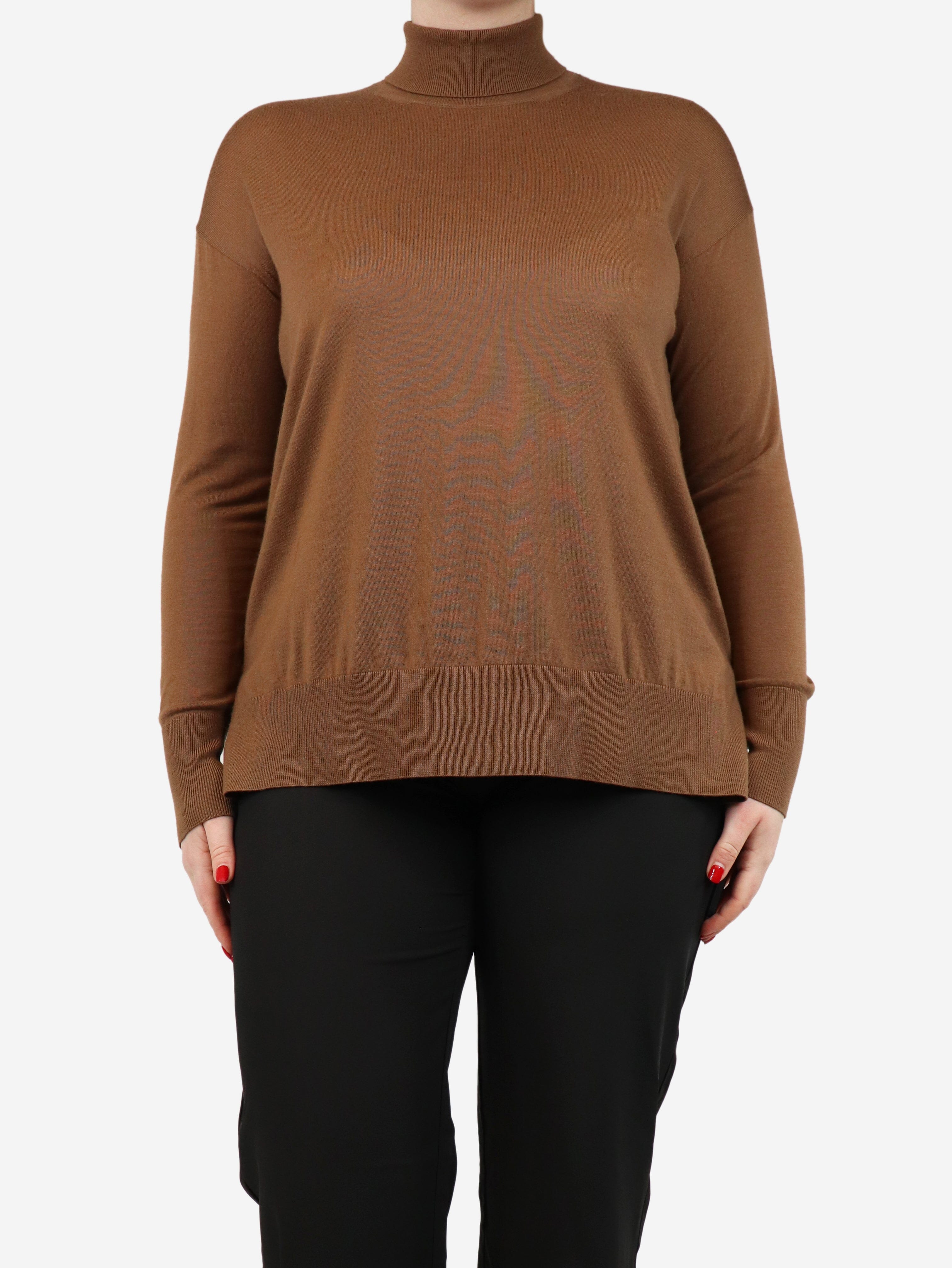 Stylish Brown High Neck Top for Women - Trendy Casual & Work Wear - Perfect for Office, Dates & Everyday Outfits