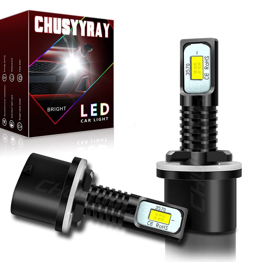 CHUSYYRAY 6000K White LED Light Bulbs - 2 Pack, Plug and Play Replacement for John Deere Tractor & Gator Models, Fits M807906 AM144882 Lawn Mower Headlights - Bright Daylight Lighting for Farming, Landscaping & Night Work