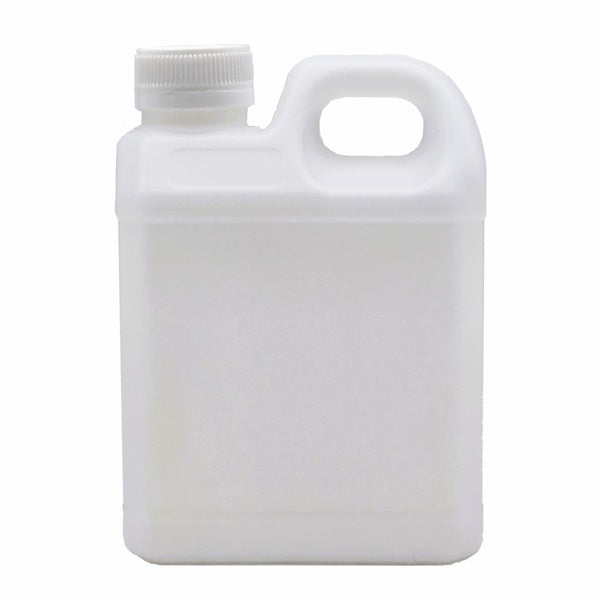 1 Liter Jerry Can - White or Clear Plastic Fuel Container with Secure Cap - Ideal for Gasoline, Kerosene, and Oil Storage for Camping, Boating, and Emergency Preparedness