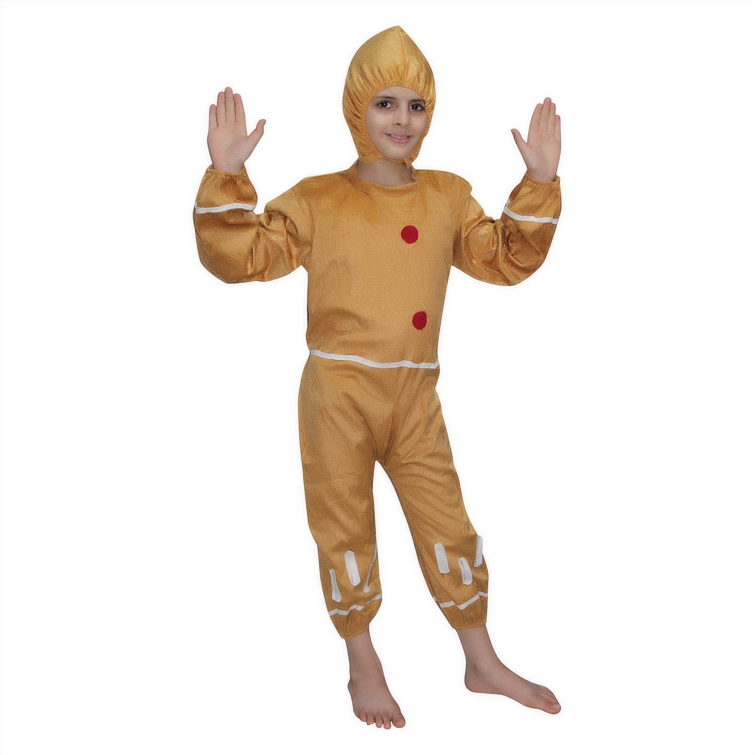 **Kids Gingerbread Costume - Fairy Tale Storybook Dress for Christmas, Annual Function & Theme Party - Perfect for Holiday Plays, School Events & Costume Parties**