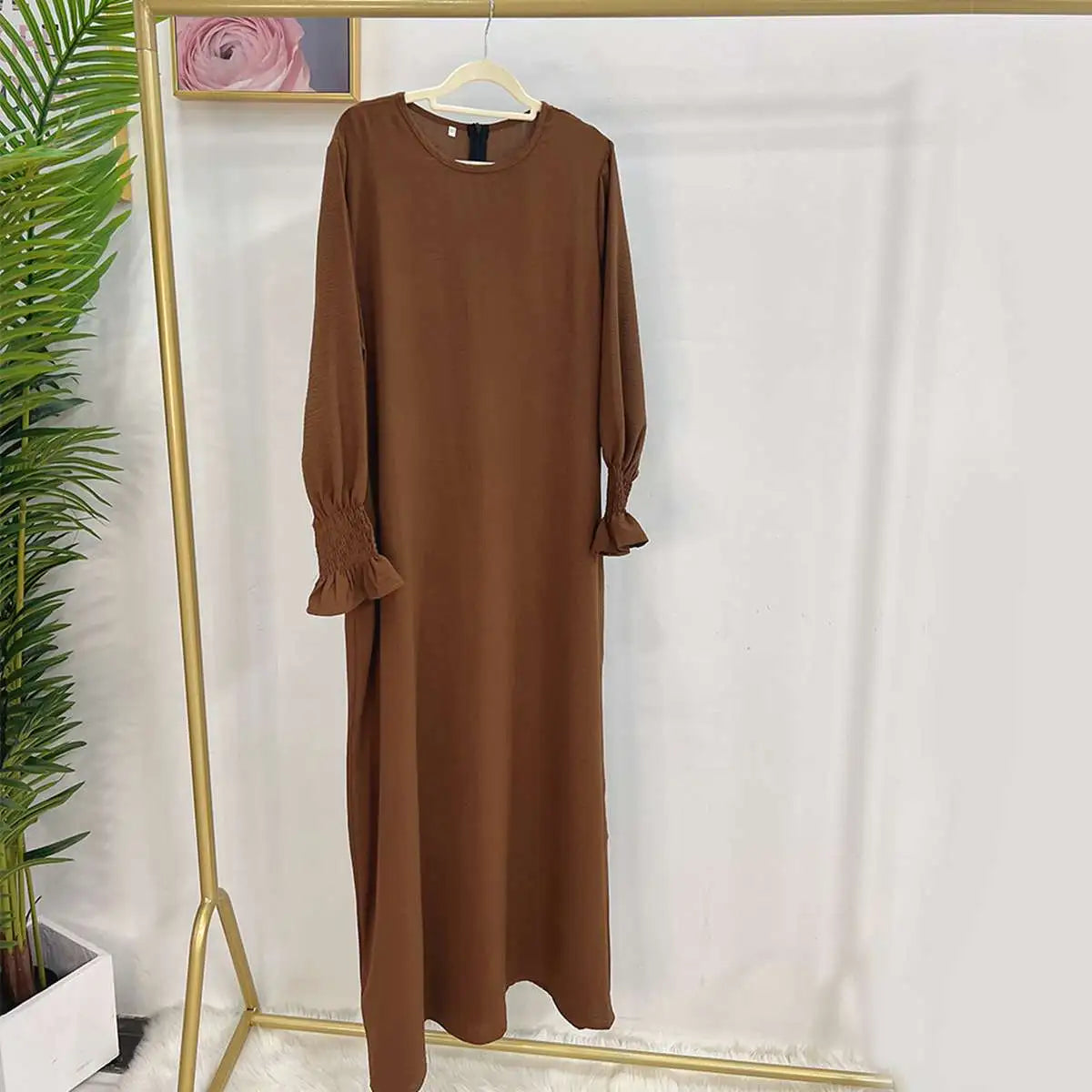 Elegant Modest Fashion Puff Sleeve Abaya Dress for Women - Perfect for Prayer, Special Occasions & Everyday Wear