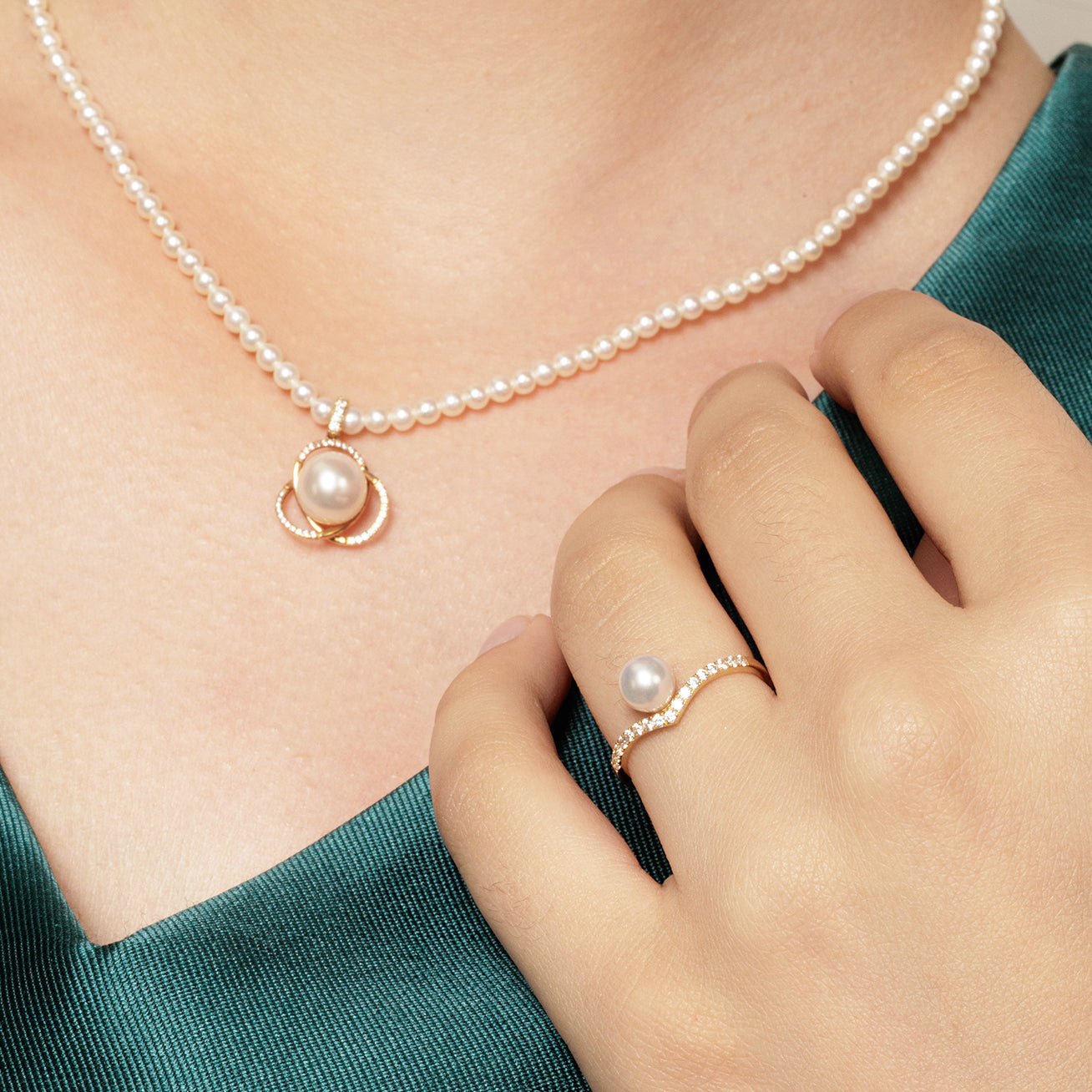 18K Gold Freshwater Pearl Ring for Women - Elegant Pearl Jewelry Gift for Anniversary, Birthday & Wedding - KR00039 | Perfect for Bridal, Party & Special Occasions