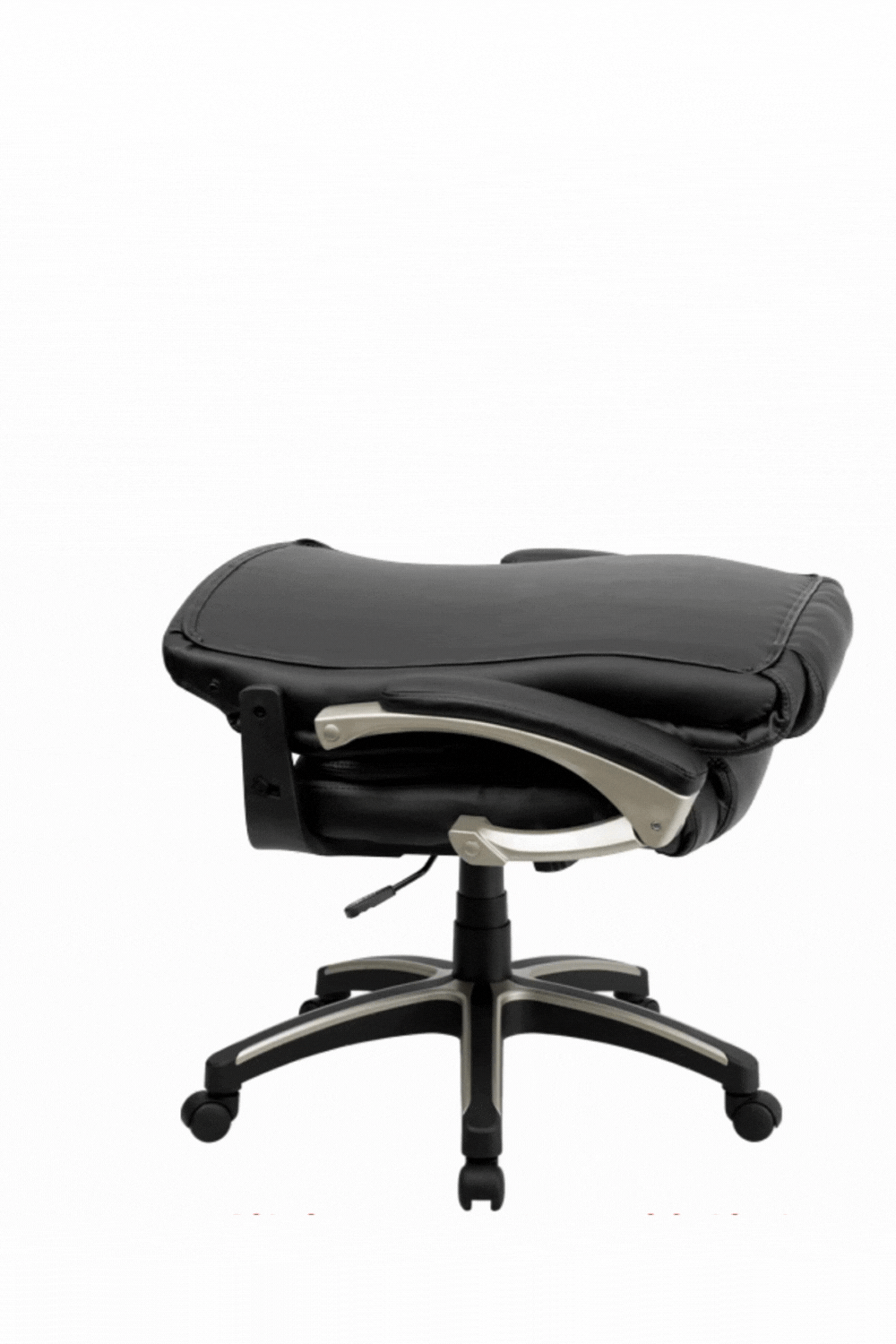 Premium FLASH Hansel High Back Executive Office Chair - Black LeatherSoft Swivel Chair with Adjustable Arms & Lumbar Support | Ergonomic Design for Home Office, Conference Rooms & Workspaces