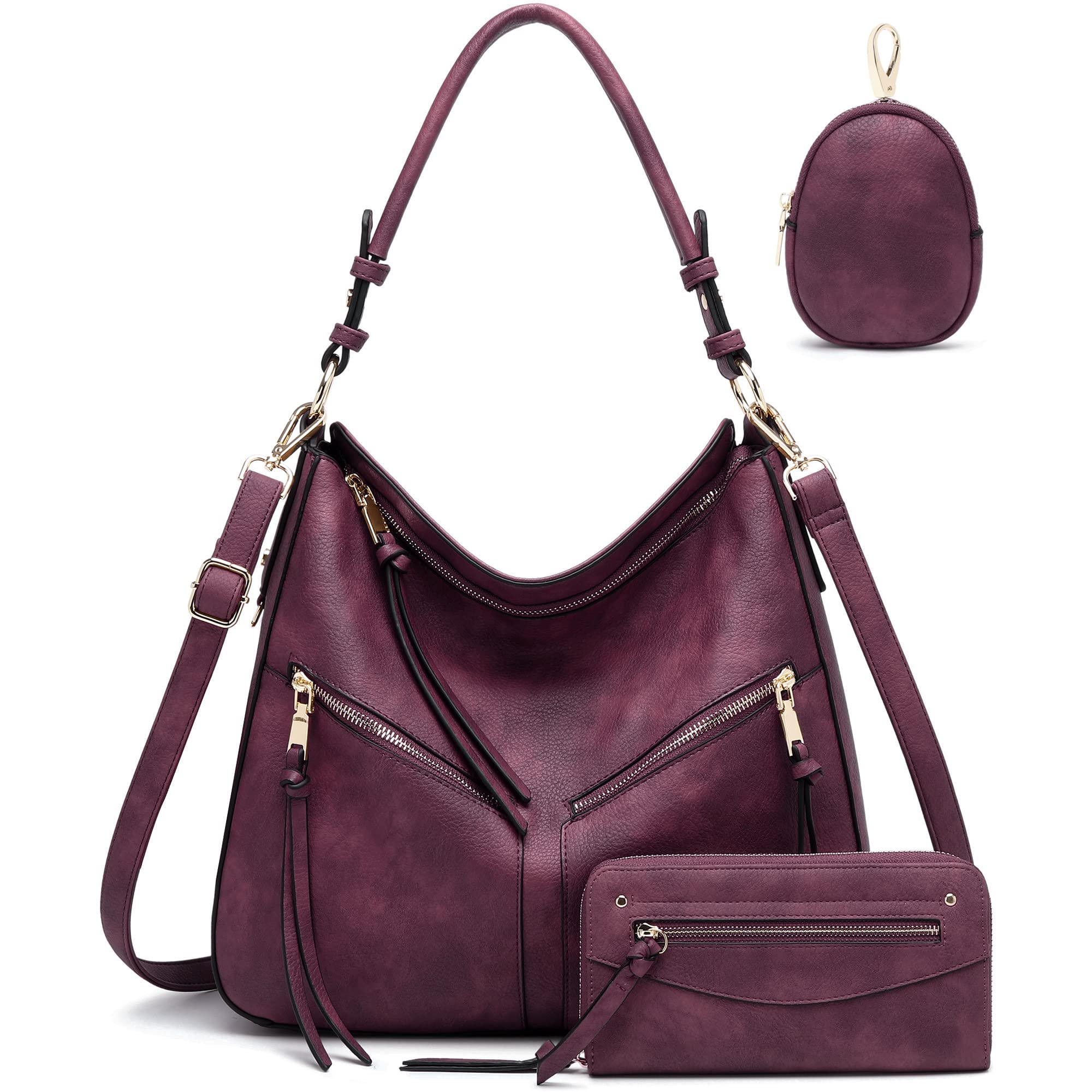 Stylish Hobo Bags for Women - Genuine Faux Leather Boho Shoulder Bag & Crossbody Purse - Perfect for Work, Travel and Everyday Use