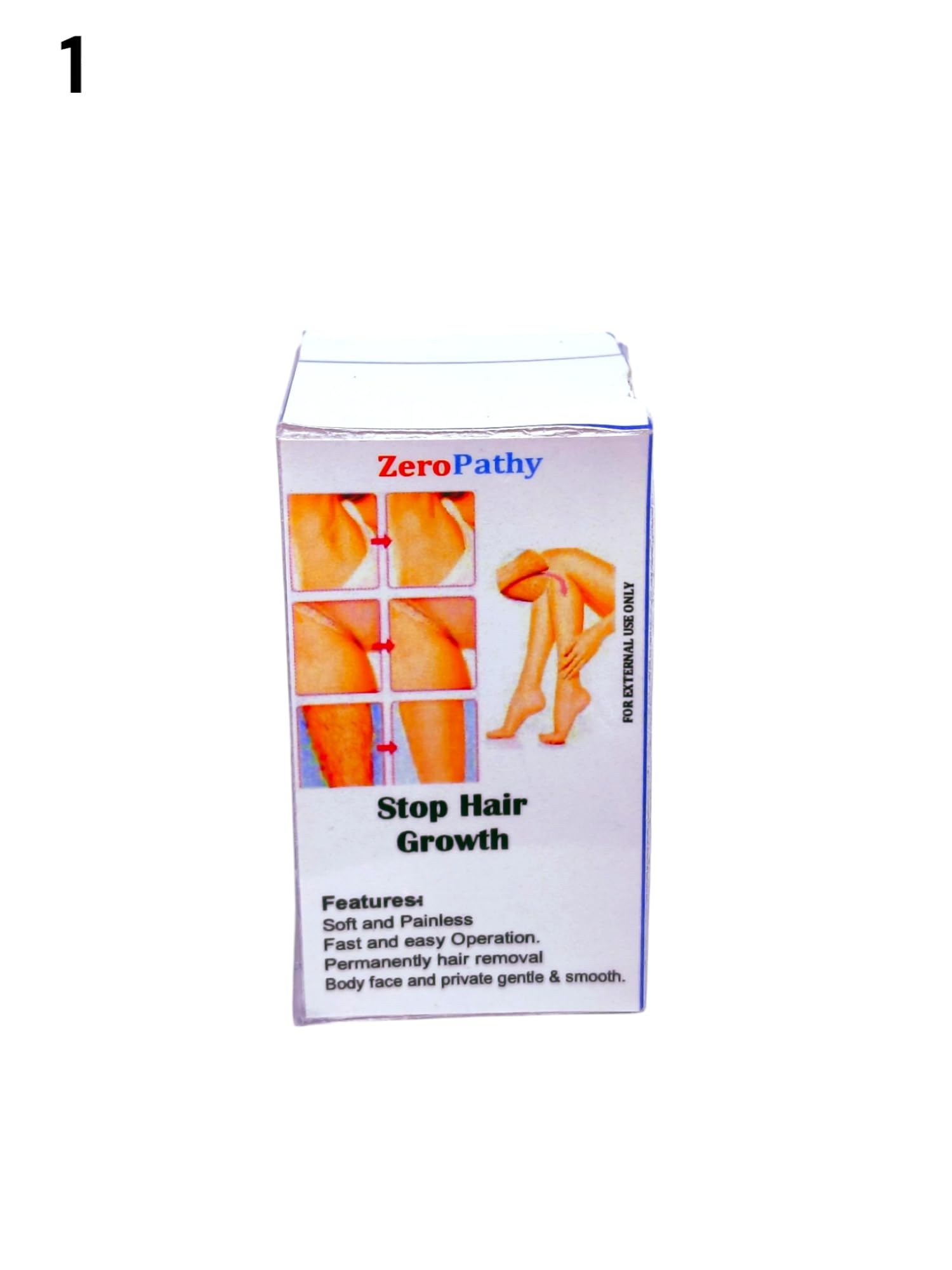 Zero Pathy Permanent Hair Removal Cream for Women - Leg & Body Hair Remover with 90-Day Results | Natural Depilatory Oil for Smooth Skin | At-Home Hair Treatment for Silky Legs & Underarms