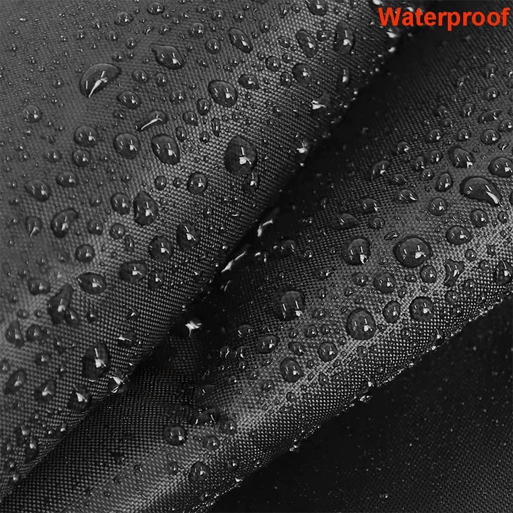 Waterproof Fire Pit Cover for Outdoor Patio - Heavy Duty Protective Chiminea Heater Cover (Black) | Weatherproof & UV Resistant for Backyard, Garden, and Camping Use