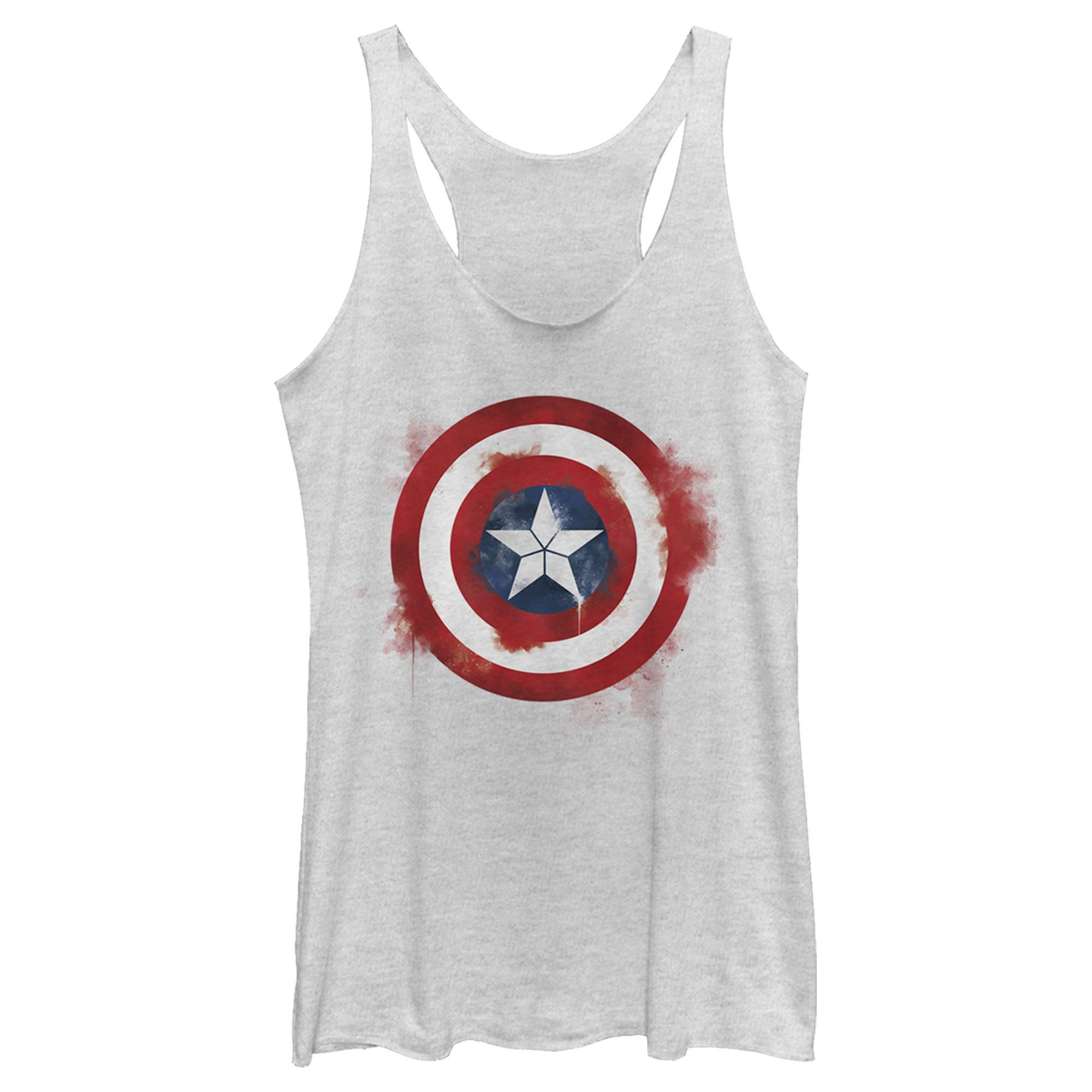 Marvel Captain America Spray Logo Women's Racerback Tank Top - Comfortable & Stylish Superhero Apparel for Gym, Cosplay & Casual Wear