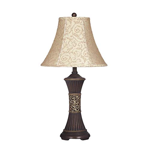 Bowery Hill Bronze Poly Table Lamp Set of 2 - Modern Home Office Bedside Lighting for Living Room, Bedroom & Study