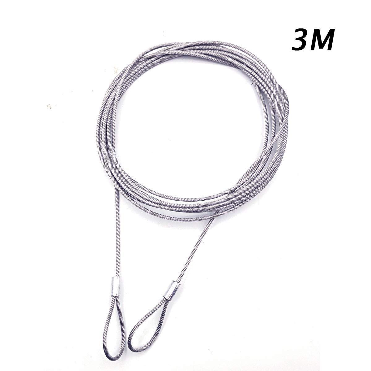 COOINS 60-Inch Safety Cable Lock - Lightweight Braided Stainless Steel Hanging Cable for Lightning Bulbs & Fixtures (120 Inch) - Secure Outdoor & Indoor Lighting, Holiday Decorations & Event Setup