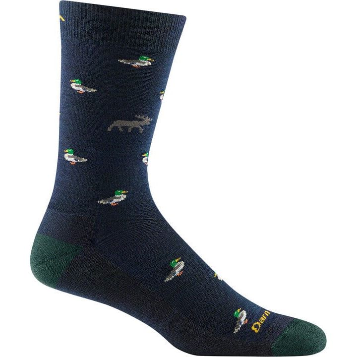 DARN TOUGH Duck Duck Moose Crew Lightweight Lifestyle Socks for Men - Comfortable Hiking, Walking & Everyday Wear Socks