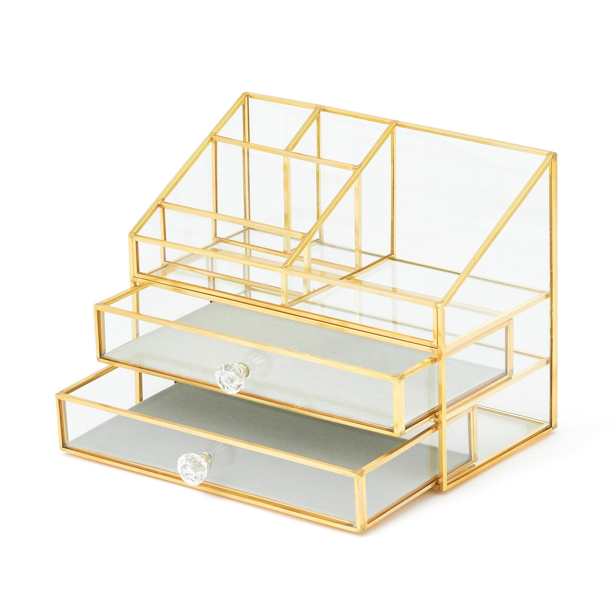 Clear Acrylic Drawer Organizer for Jewelry, Makeup & Office Supplies - Perfect for Vanity, Bathroom & Desk Storage
