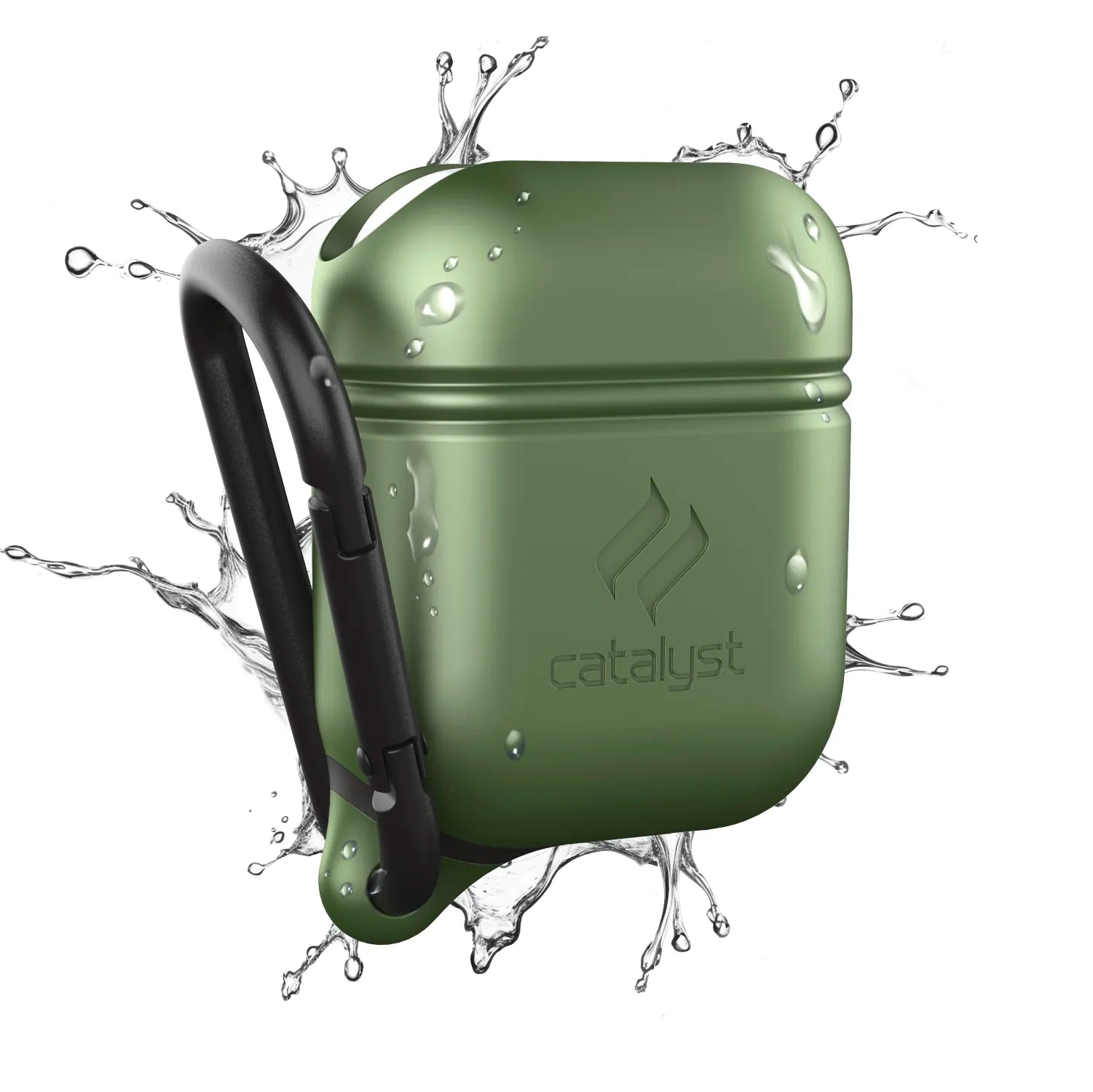 Waterproof Protective Case with Carabiner for AirPods 1st & 2nd Generation - Durable Cover for Gym, Running, Hiking & Outdoor Activities
