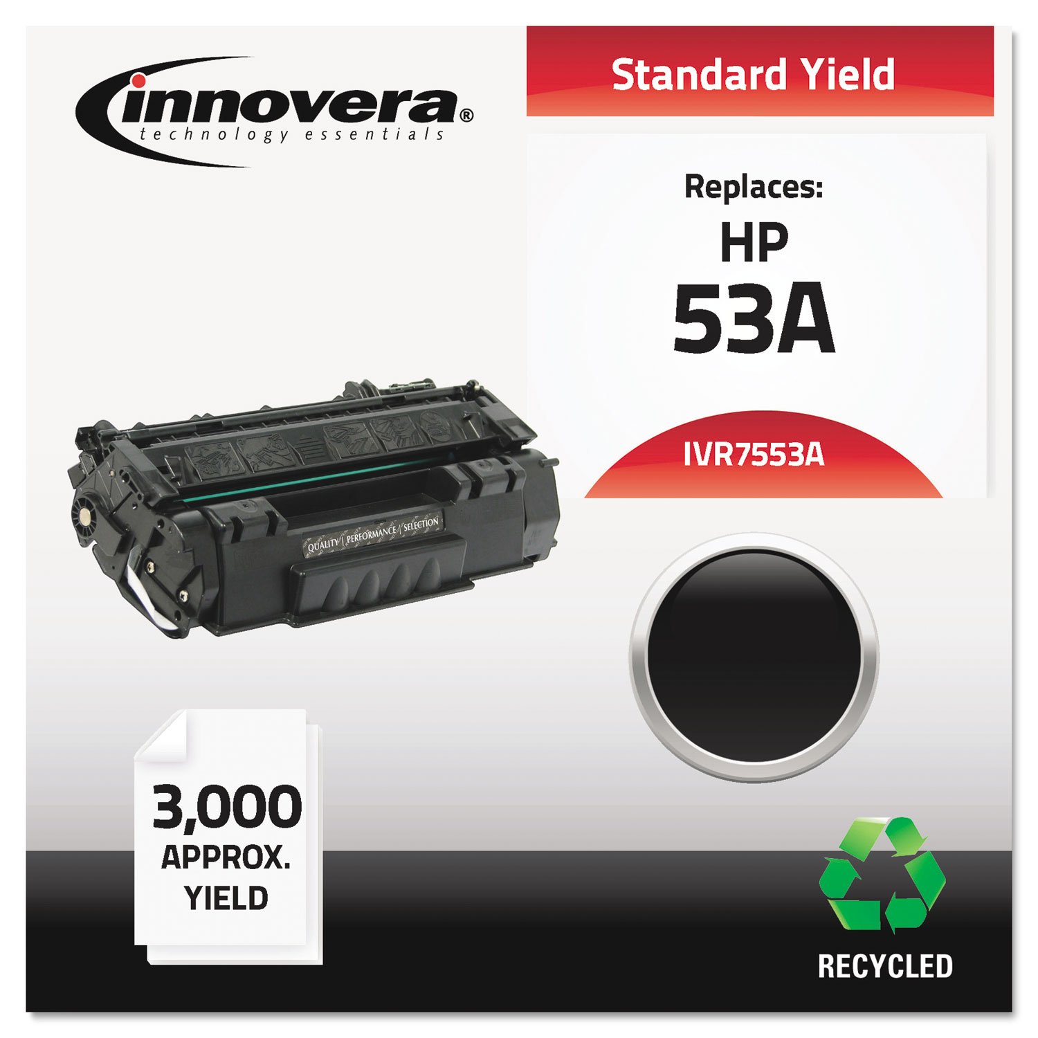 Remanufactured HP Q7553A 53A Black Laser Toner Cartridge - Compatible with HP LaserJet Printers | Office & Home Printing Solution
