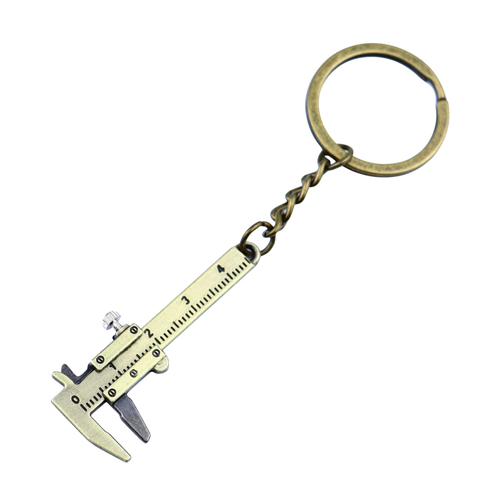 Pom Spray Key Styling Caliper - Adjustable Metal Keychain with Movable Ruler, Mini Clip for Women's Wallet | Perfect for Key Organization, DIY Measuring & Fashion Accessories