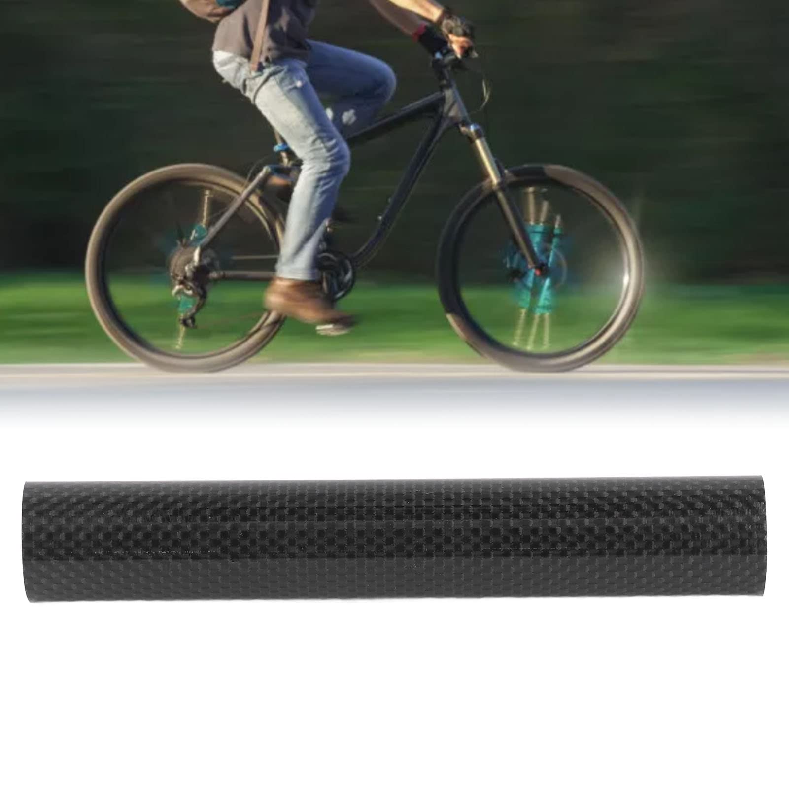 VBESTLIFE 28.6mm x 20cm Carbon Fiber Headset Spacer for Mountain Bike Front Fork Stem - Lightweight Bicycle Stem Spacer for MTB, Road Bike, Cycling Accessories - Perfect for Bike Upgrades and Maintenance