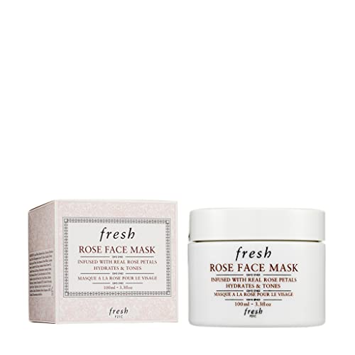 Fresh Rose Face Mask 3.3 oz - Hydrating & Brightening Facial Mask with Natural Rose Extract for Glowing Skin - Perfect for Spa Night, Self-Care Routine & Relaxation