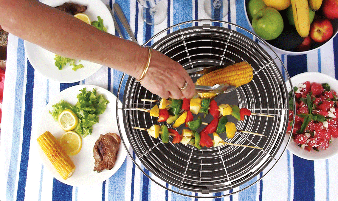 Charcoal Express Kool Grill - Portable Charcoal BBQ Grill for Outdoor Cooking, Camping, Picnics & Backyard Parties | Fast Heating, Even Heat Distribution, Durable Steel Construction