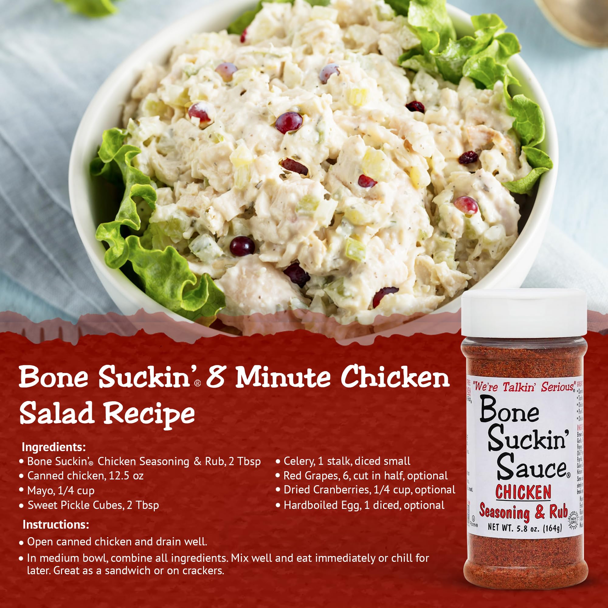 Bone Suckin' Sauce Poultry Rub Seasoning - 5.8oz (Pack of 12) - Perfect for Grilling Chicken, Turkey & BBQ - All Natural Spice Blend for Smokers, Roasting & Outdoor Cooking