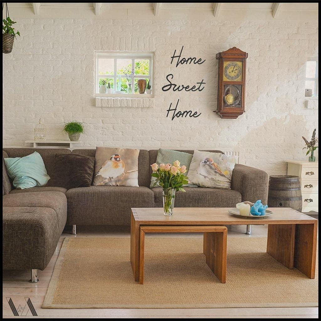 LaModaHome 'Home Sweet Home' Metal Wall Art - Elegant Wall Decor for Living Room, Bedroom, Kitchen & Bathroom - Indoor & Outdoor Decoration - Perfect Wall Hanging for Housewarming Gifts & Home Styling