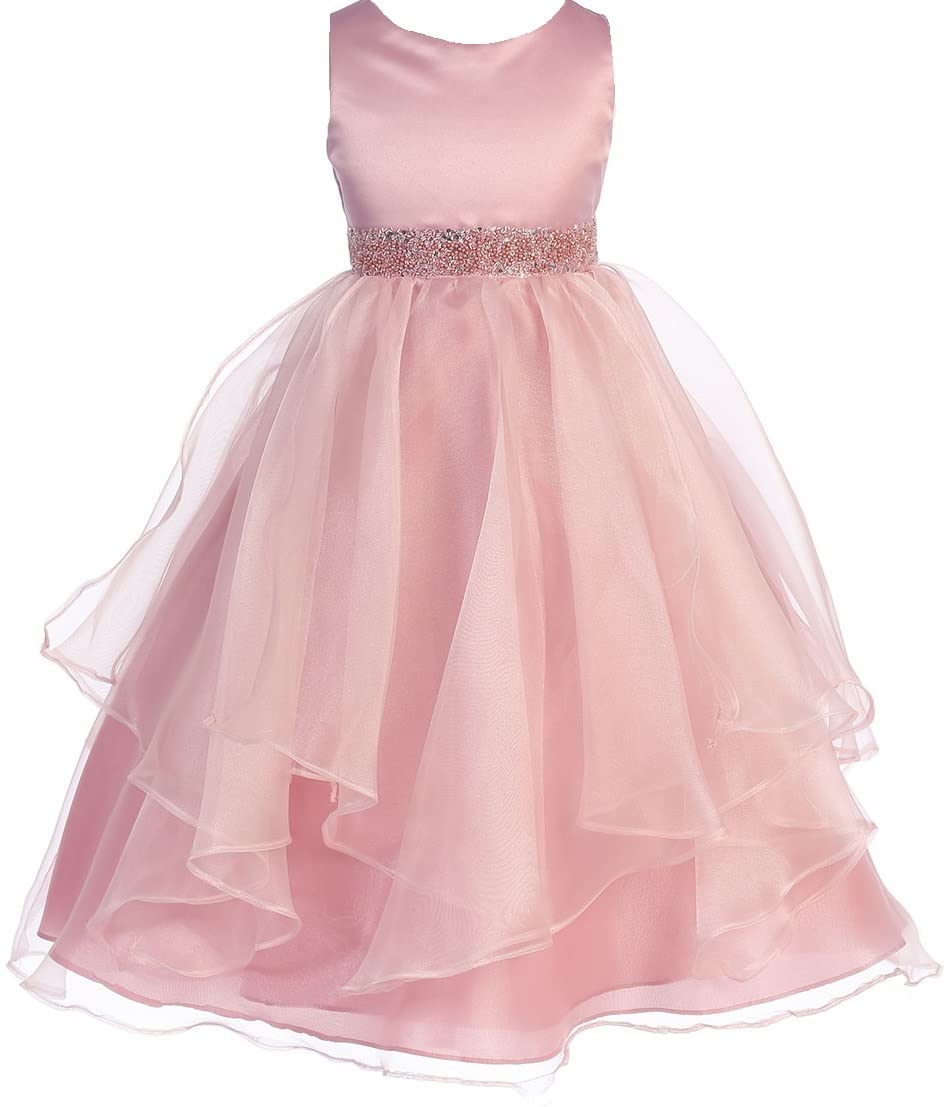 Little Girls' Floral Beaded Waistline Dresses for Spring & Summer | Playdates, Parties & Special Occasions