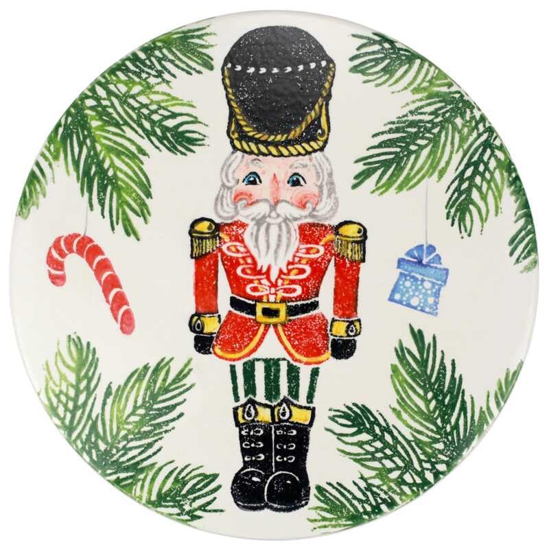 Vietri Nutcrackers Cake Stand Pedestal - 12.5