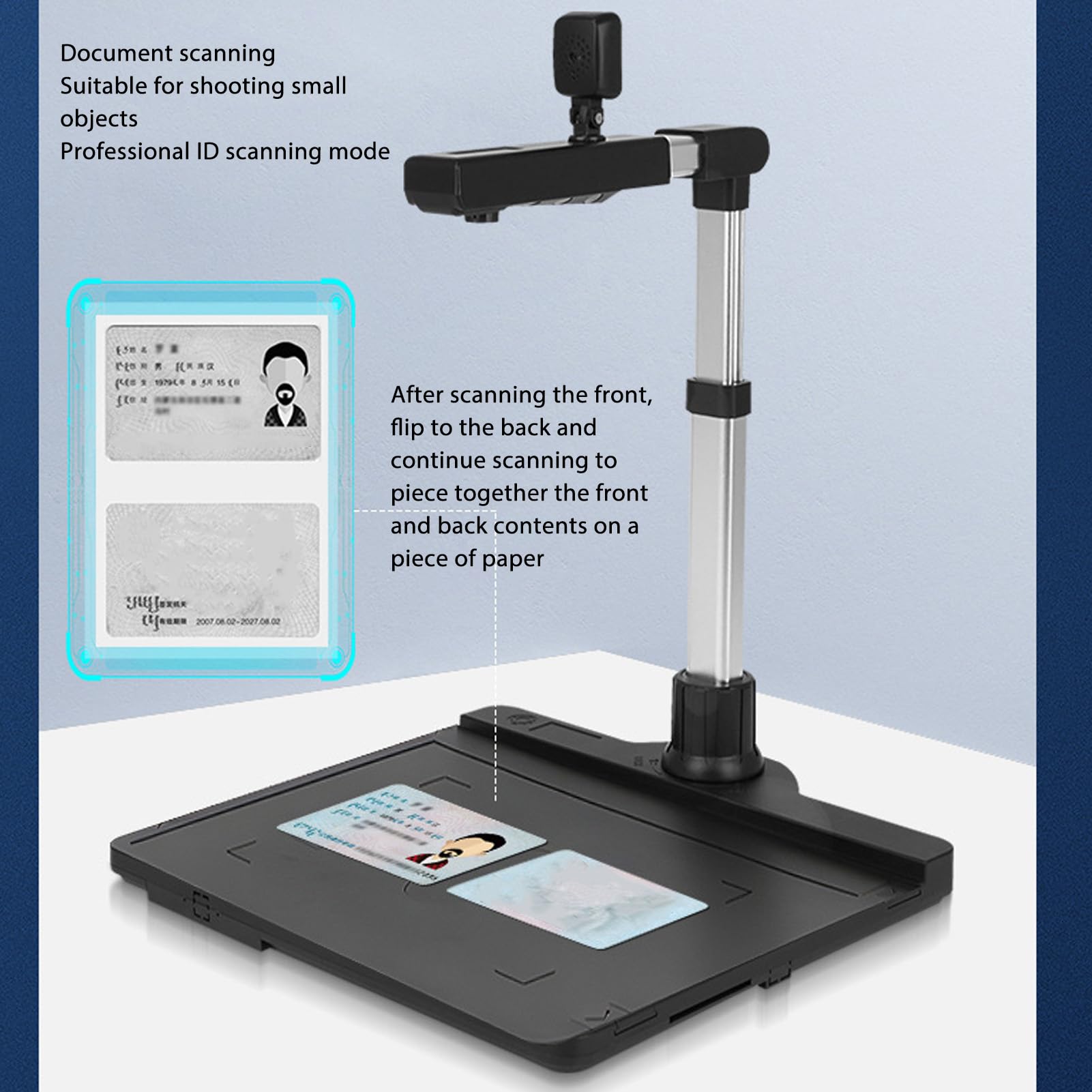 Professional A3 A4 Document Scanner with OCR Recognition - Portable USB Book Camera Scanner for Books, Receipts & Archiving | Ideal for Offices, Libraries & Home Use