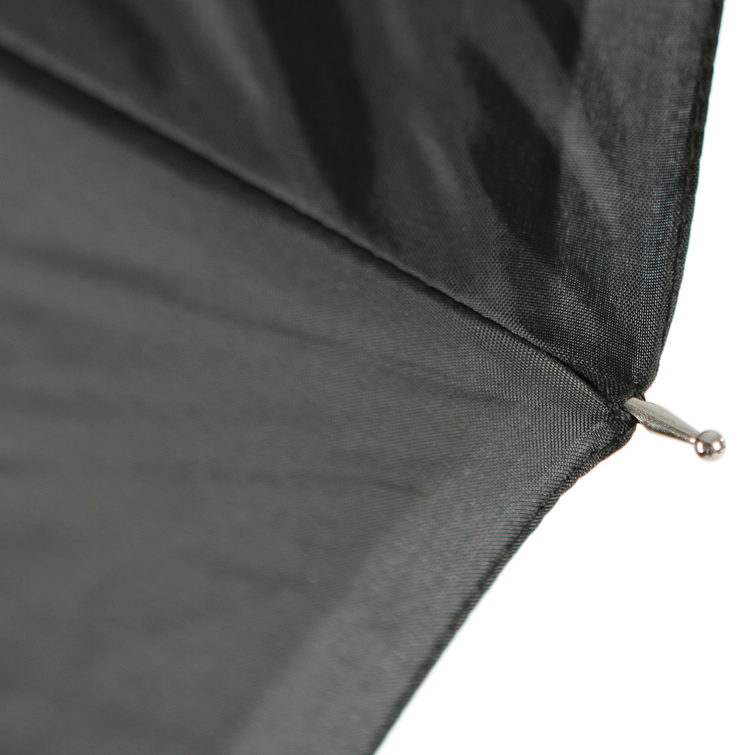 Compact Collapsible Travel Umbrella - Optical White Satin with Removable Black Cover - 43 Inch Windproof Folding Umbrella for Men & Women - Perfect for Commuting, Travel & Outdoor Activities