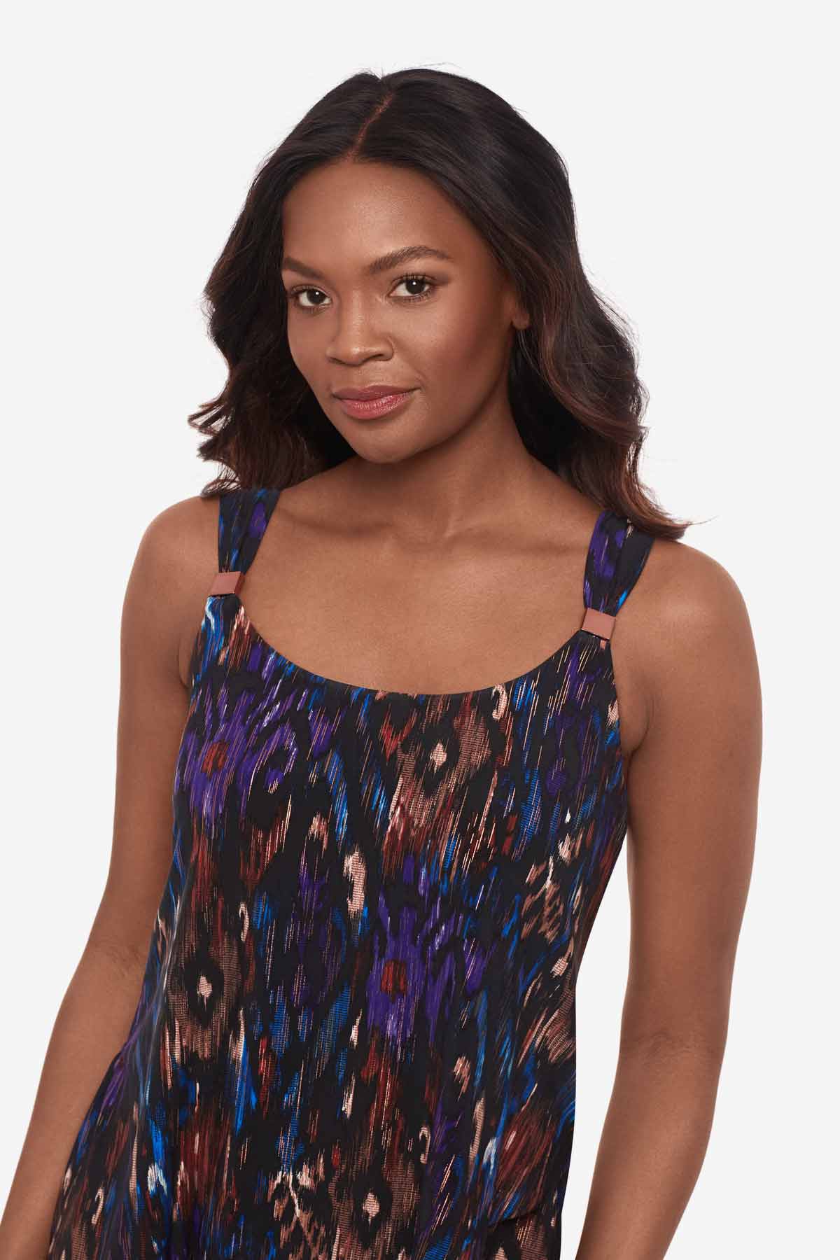 Dazzle Tankini Top in Tapiz Print - Stylish Women's Swimwear for Beach & Pool - Perfect for Summer Vacations and Water Activities