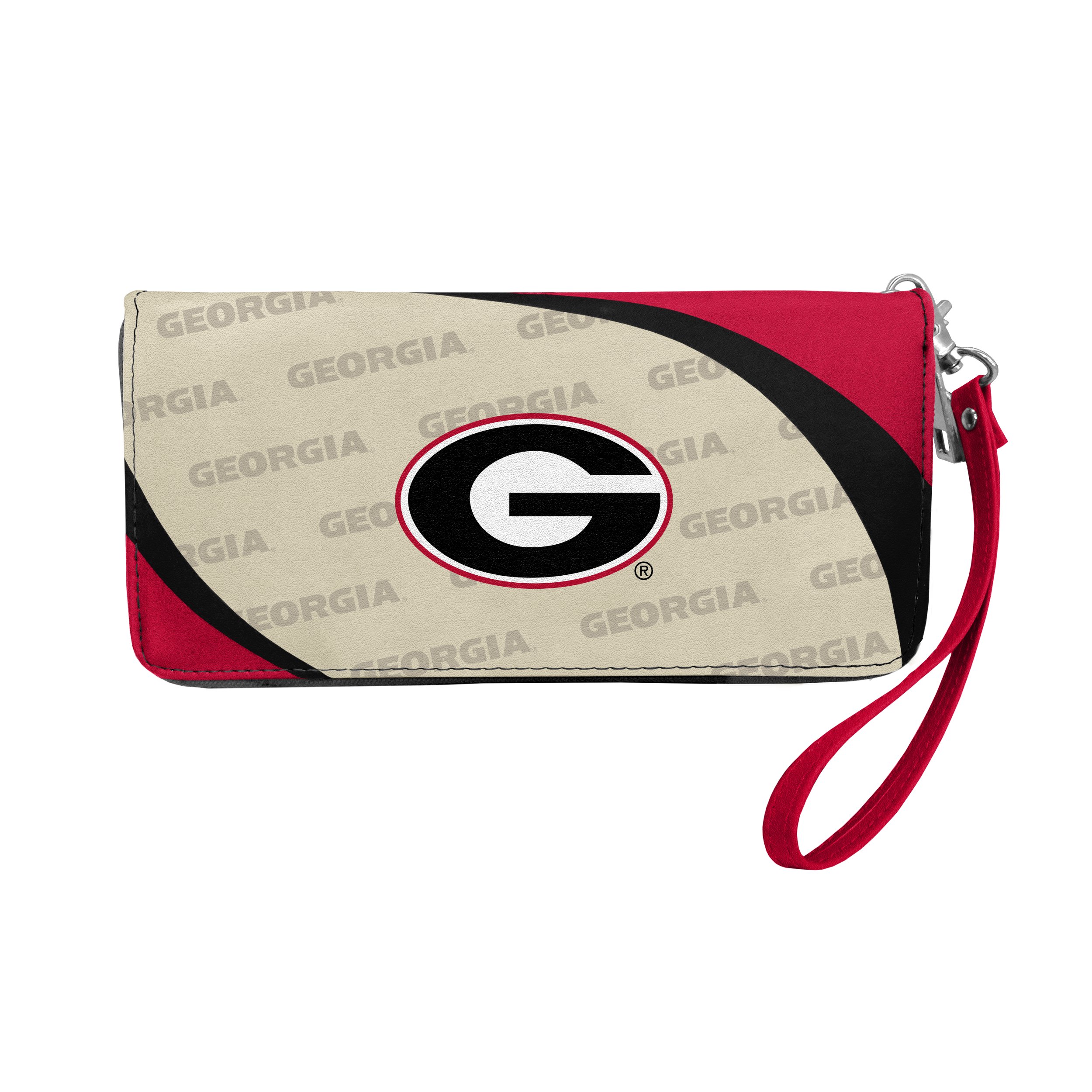 Littlearth Women's NCAA Curve Zip Organizer Wallet - Stylish Crossbody Wallet for Women with Multiple Card Slots & RFID Protection - Perfect for Game Days, Travel, and Everyday Use