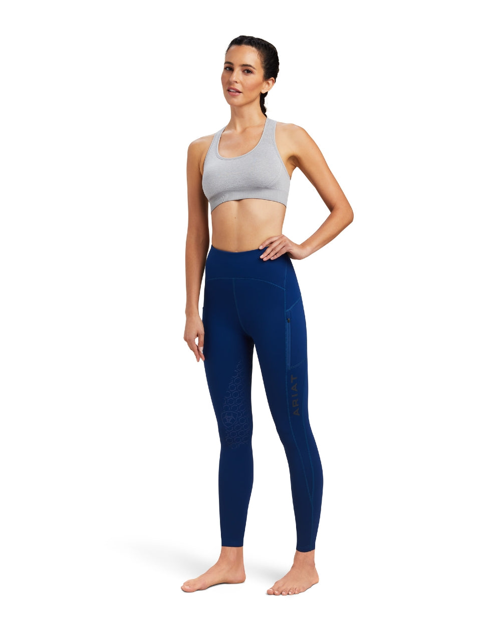 Ariat Women's Venture Thermal Half Grip Riding Tights - Winter Equestrian Breeches for Horseback Riding & Outdoor Activities