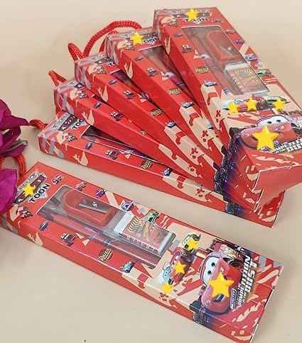 AMANVANI 10-Pack Kids Stationery Gift Set - Pencils, Ruler, Eraser & Sharpener for Boys & Girls - Perfect Birthday Return Gifts, School Supplies & Classroom Essentials (Back to School, Party Favors, Study Tools)