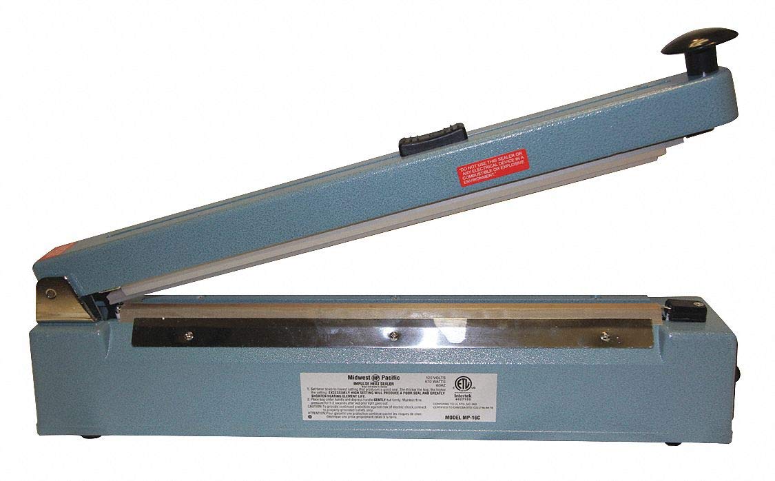 Hand Operated Heat Sealer Machine 120VAC - Portable Plastic Bag Sealer for Food Packaging, Crafts & Small Business Use