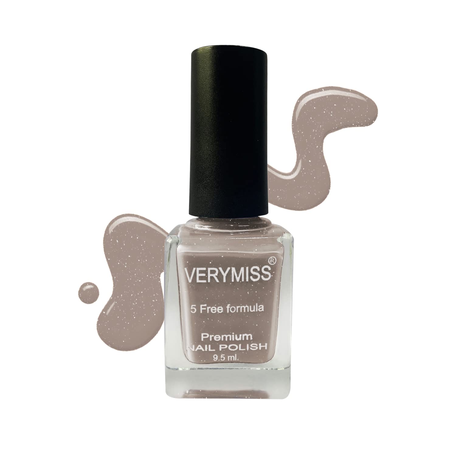 Verymiss Premium Nail Polish 9.5ml (0.32oz) - Long Lasting Taupe Nude Nail Lacquer for Women | Salon Quality, Chip Resistant, Vegan & Cruelty Free | Perfect for Everyday Wear, Office & Special Occasions