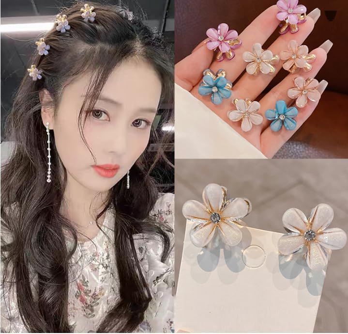 Elegant Crystal French Barrette Hair Clips for Women & Girls - 10-Pack Multicolor Hair Accessories | Perfect for Weddings, Parties & Everyday Styling