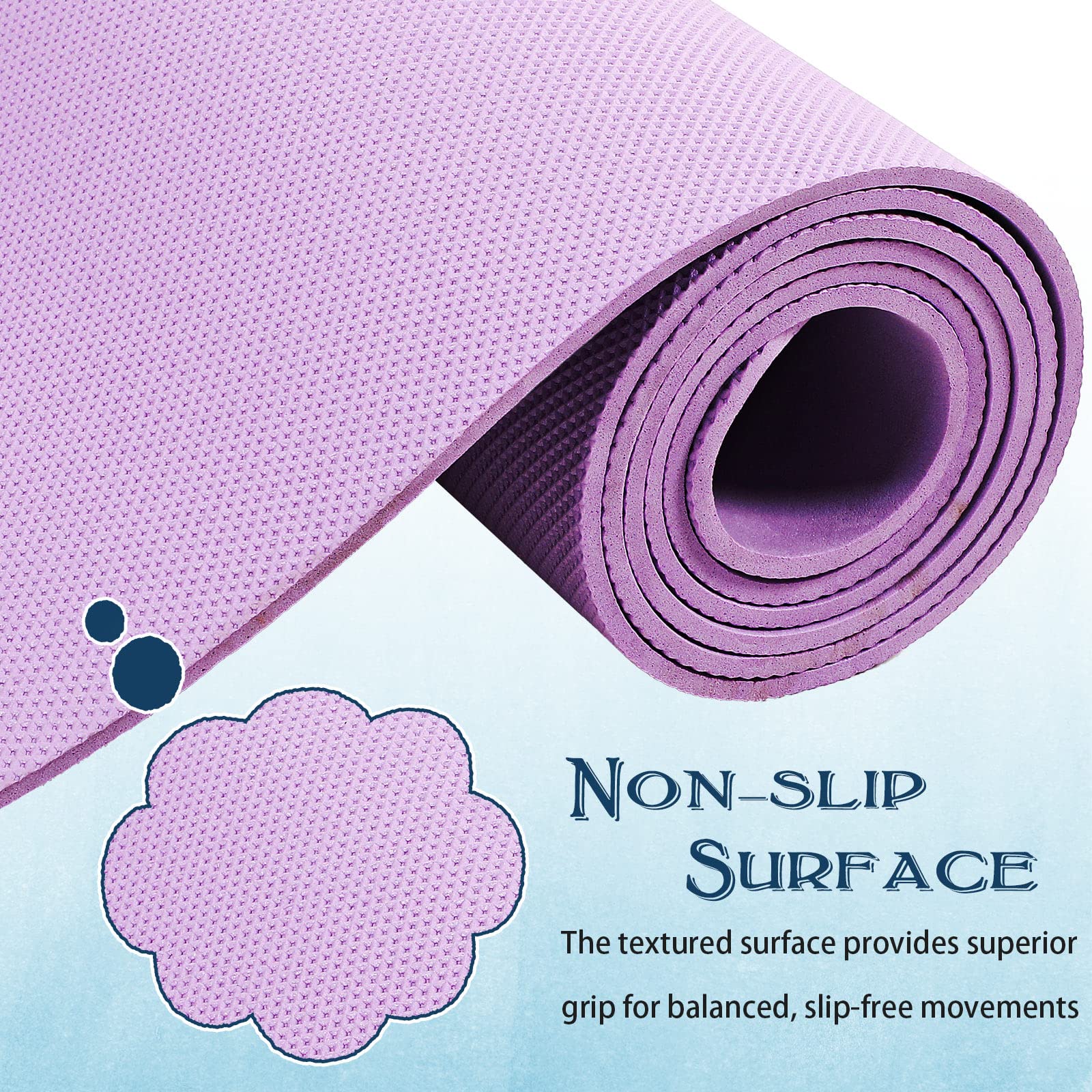10 Pack Non-Slip Yoga Mats Bulk Set - 68