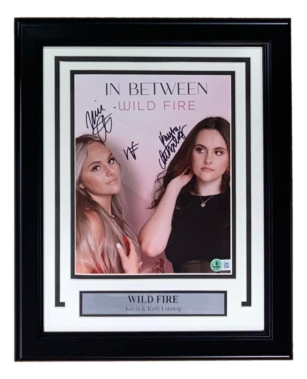 Kayla Lutzwig & Kelli Lutzwig Autographed 8x10 Wild Fire Photo - Framed Collectible Memorabilia for Fans, Home Decor, and Gift Giving