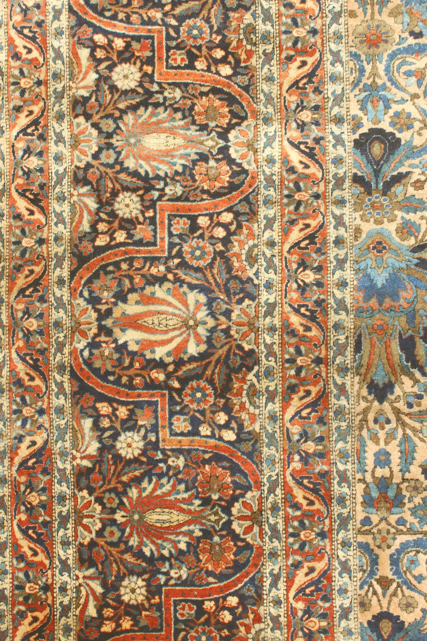 Antique Atashogoli Kashan Handwoven Traditional Persian Rug - J69667 - Perfect for Living Room, Bedroom & Home Decor