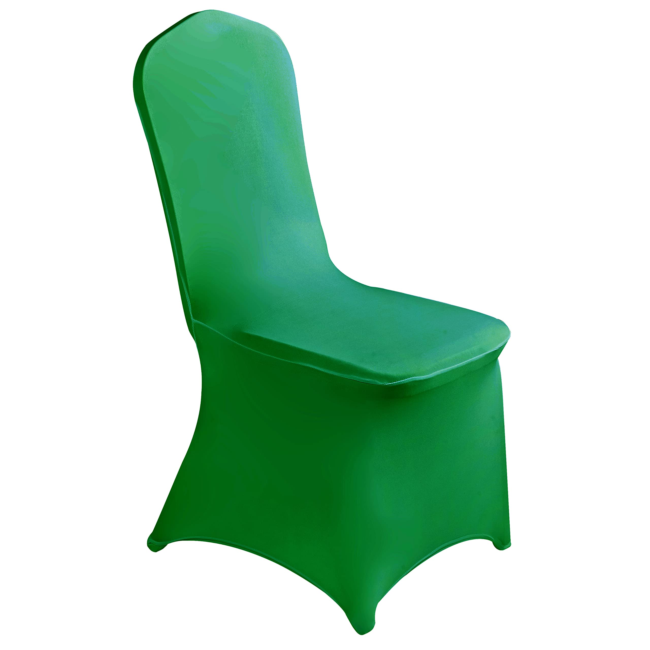 12pcs Stretchy Spandex Chair Covers for Wedding, Banquet & Conference - Universal Fitted Slipcovers in Emerald Green | Perfect for Bridal Showers, Reception Decor & Event Seating