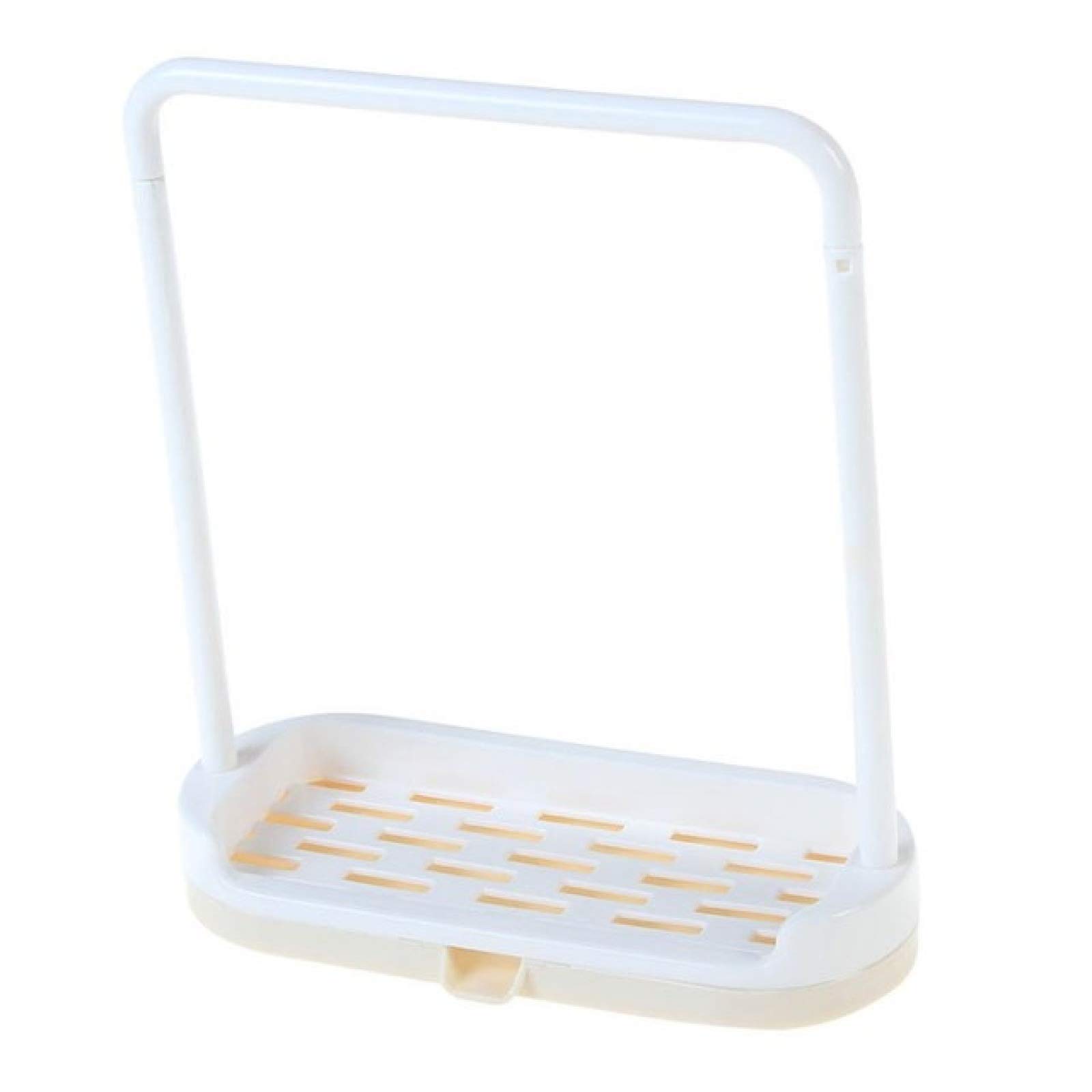 IADZ Stainless Steel Drain Basket - 1pc Sink Scourer Rack with Soap Dish & Cutlery Holder for Bathroom Kitchen | Space-Saving Organizer for Sponges, Brushes & Utensils